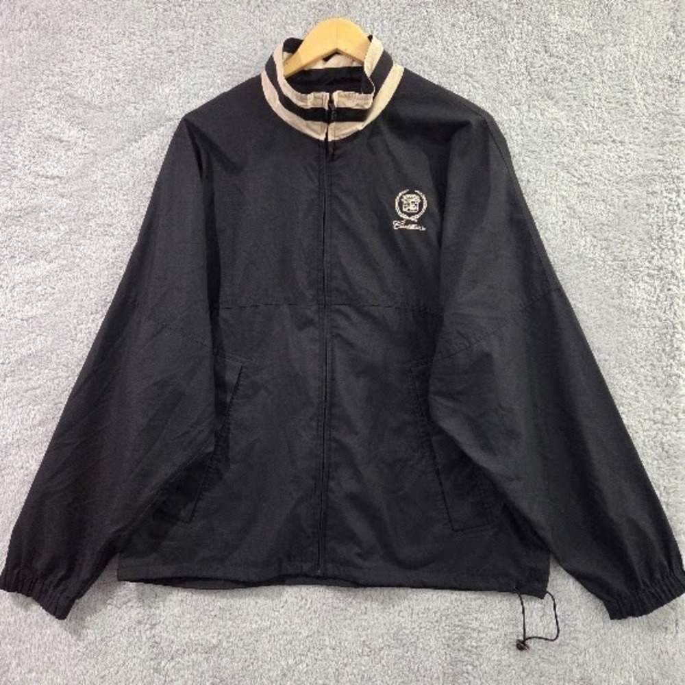 Cutter & Buck Cadillac Jacket Men's XL Black Windbreaker Full Zip Golf Casual
